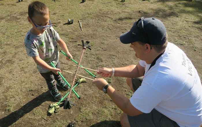 Graham volunteering