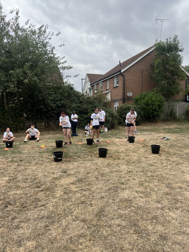 IMG_4844 Bean bag throwing into buckets