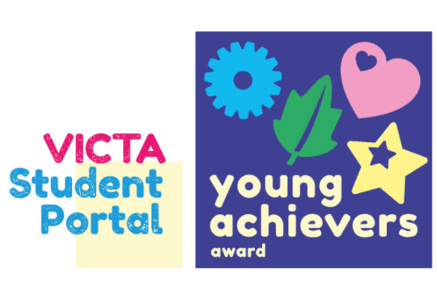 children at a Devon Science day cheering and holding up slime