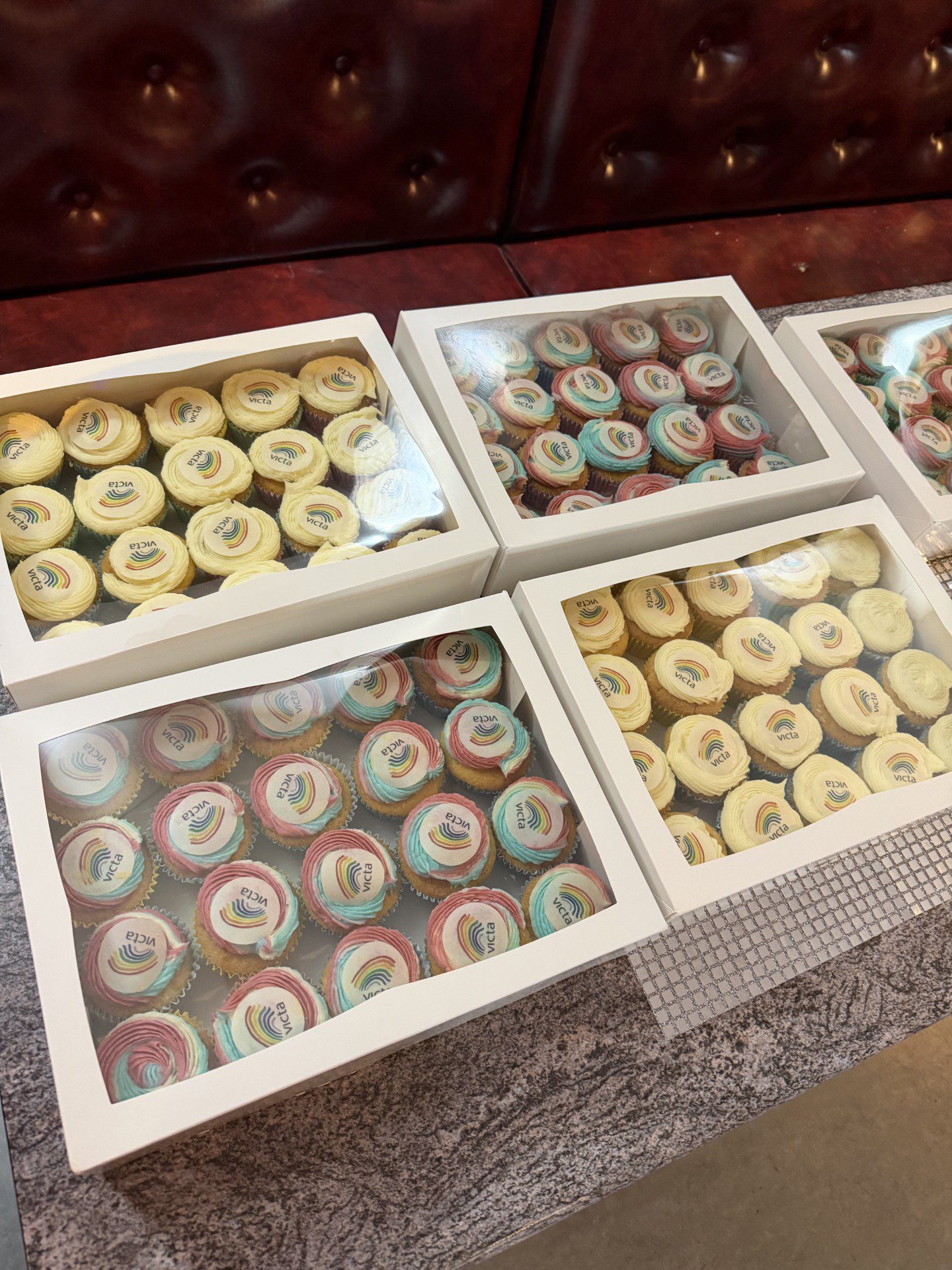 VICTA themed cupcakes
