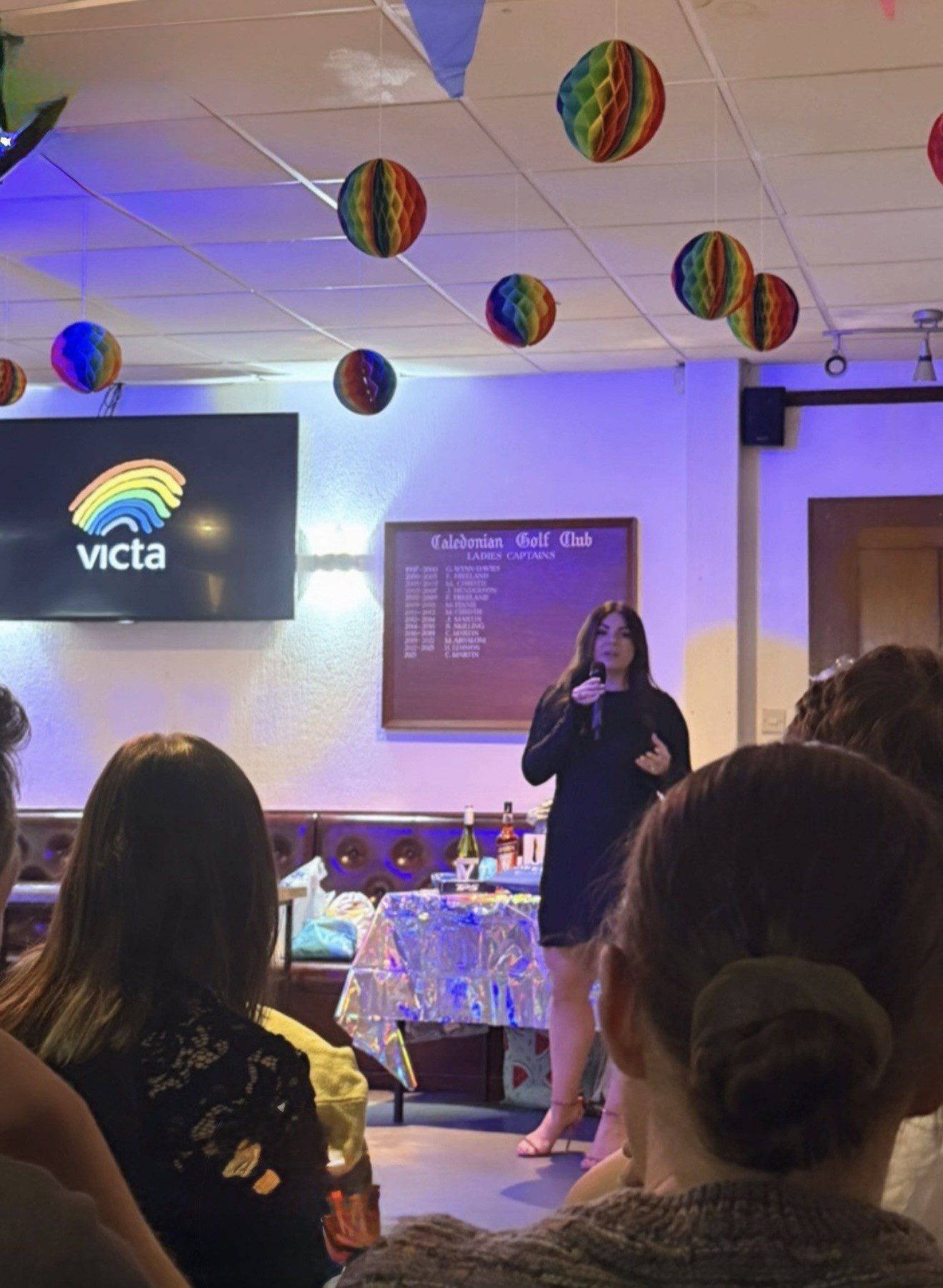 Katie introduces a VICTA video on screen