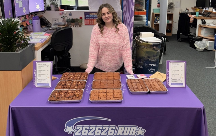 Kayleigh at her bake sale