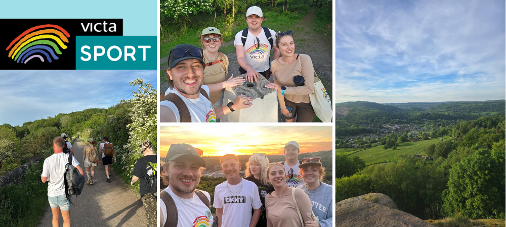 Walking Social A group of VICTA volunteers on a sunset hike.